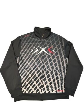 Bauer Vapor Black & Gray Full-Zip Men's Hooded Jacket XL Streetwear Casual‎